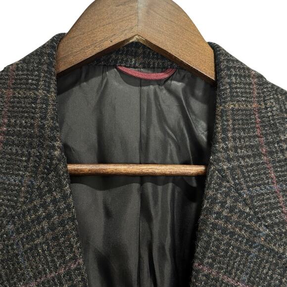 Men's Vintage Hart Schaffner Marx Grey Wool Blazer Suit Jacket Coat - Sz L/XL - Picture 3 of 5